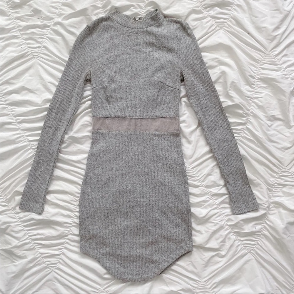 LF bodycon mesh cutout dress